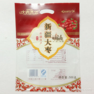 Red Date Composite Plastic Food Package Bag, Made of OPP/VM-PET/PE Materials
